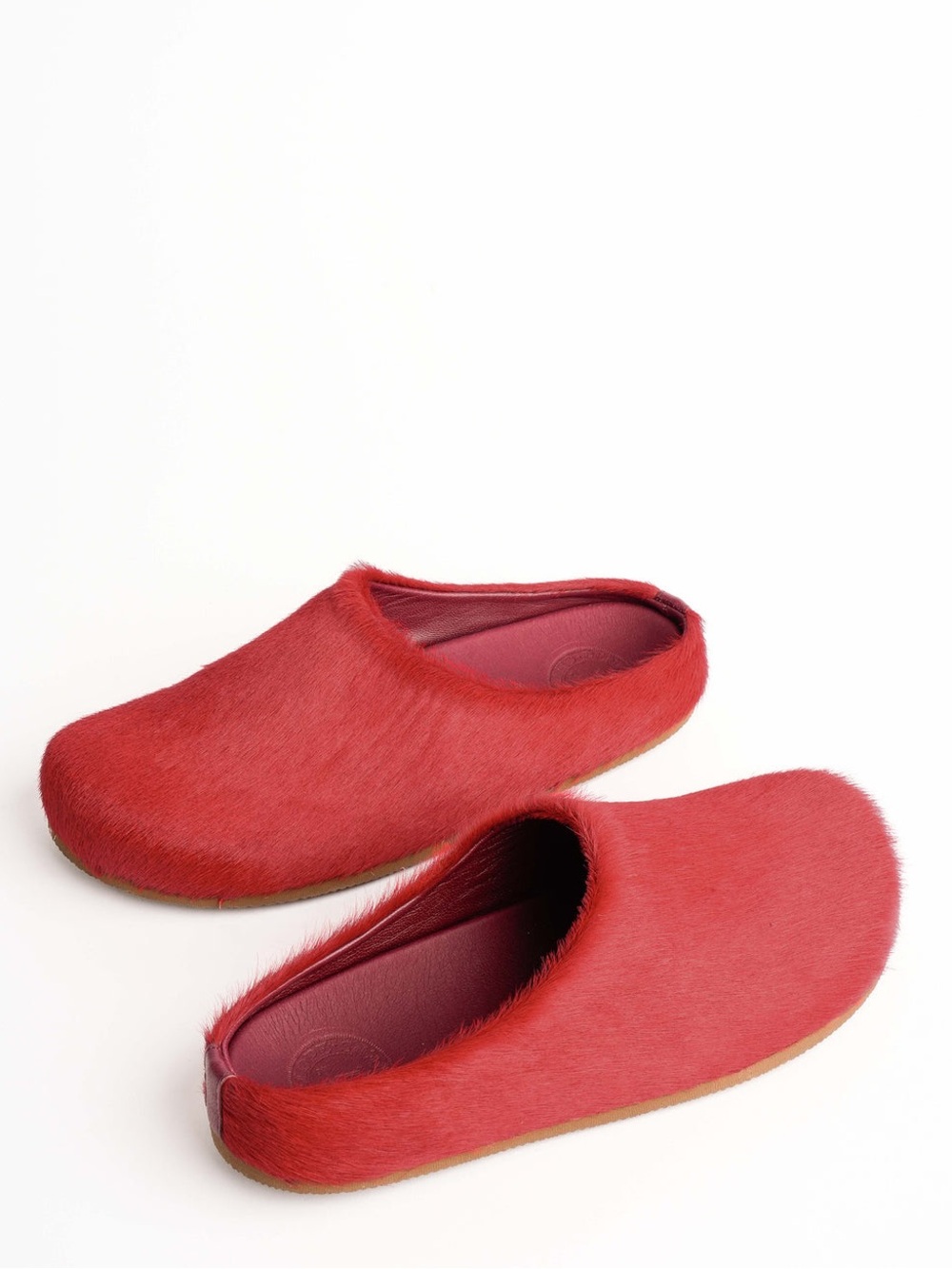 Penelope Chilvers Red Cowhide Slides